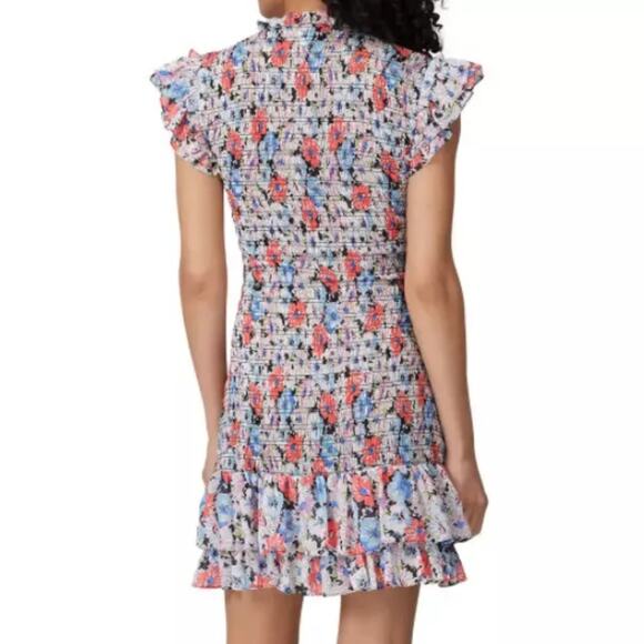 Veronica Beard Cici Floral Smocked Fit-And-Flare Mini Dress Size 2 EUC - Picture 2 of 8